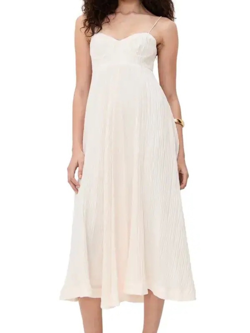 NWT AMUR Jill Midi Dress in Sea Salt - Picture 2 of 8